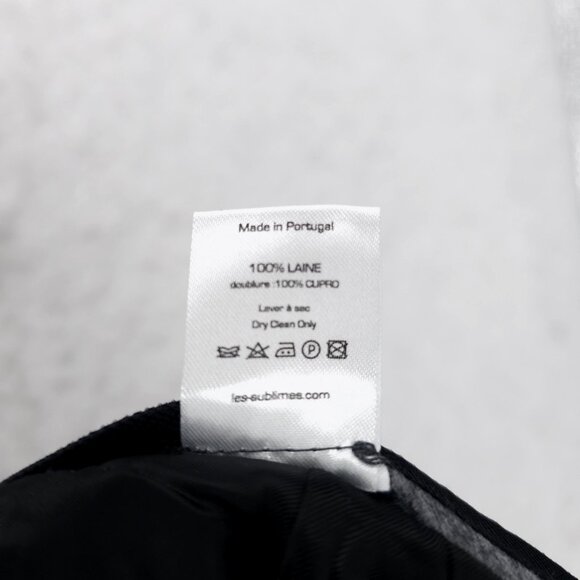 NWT LES SUBLIMES Gray Pleated VIC Flannel Pants Palazzo Wide Leg Size 44 - Picture 9 of 9